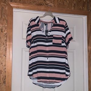 Stripped button up shirt